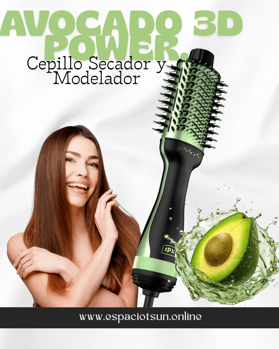 Cepillo Secador y Modelador. - AVOCADO 3D POWER.