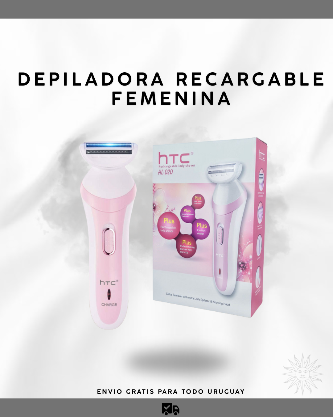 DEPILADORA RECARGABLE FEMENINA